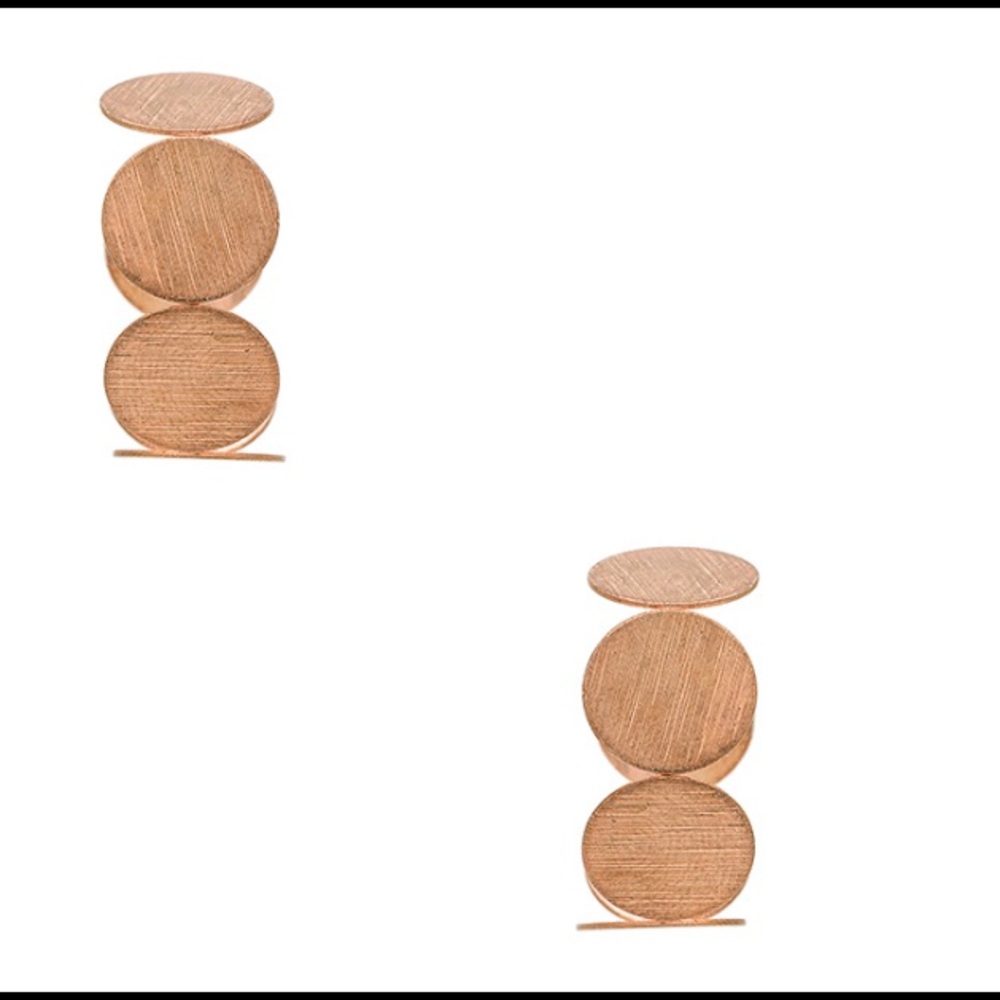 Revolve rose gold huggie earrings